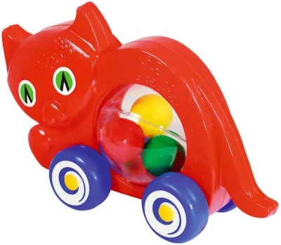 Směr Kočka baby na kolečkách s míčky 2 barvy PLAST