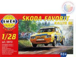 Směr SMĚR Model auto Škoda Favorit Rallye 96 1:28 (stavebnice auta)