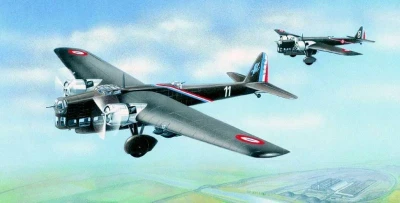 Směr Model letadlo Amiot 143 1:72 (stavebnice letadla)