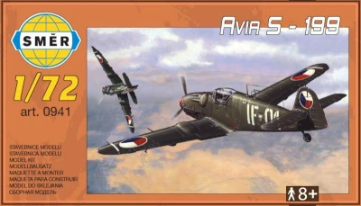 Směr Model letadlo Avia S-199 plastová stavebnice letadla 1:72 Směr Model letadlo Avia S-199 plastová stavebnice letadla 1:72