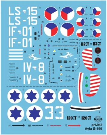 Směr Model letadlo Avia S-199 plastová stavebnice letadla 1:72