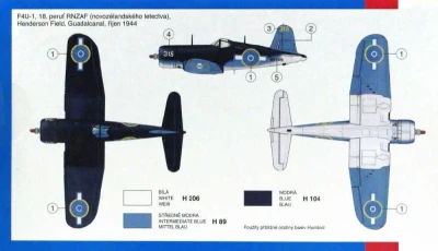 Směr Model letadlo Chance Vought F4U-1 (stavebnice letadla)