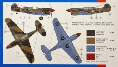 Směr Model letadlo Curtiss P 40 K 1:72 (stavebnice letadla)
