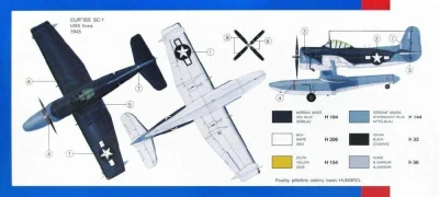 Směr Model letadlo Curtiss SC1 Seahawk 1:72 (stavebnice letadla)