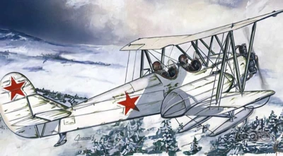 Směr Model letadlo dvouplošník Polikarpov Po-2 Lyže 1:72 (stavebnice letadla)