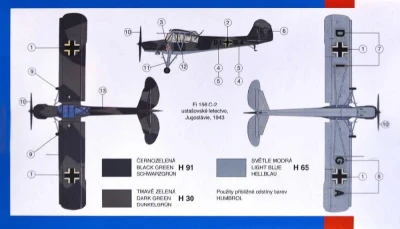 Směr Model letadlo Fieseler Fi156 Storch 1:72 (stavebnice letadla)