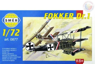 Směr Model letadlo Fokker Dr.I 1:72 (stavebnice letadla) Směr Model letadlo Fokker Dr.I 1:72 (stavebnice letadla)