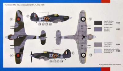 Směr Model letadlo Hawker Hurricane MK IIC 1:72 (stavebnice letadla)