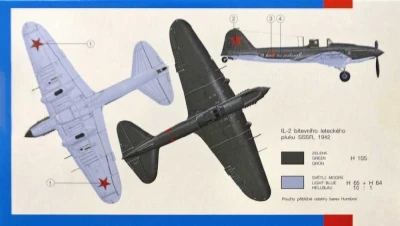 Směr Model letadlo Iljušin IL2 1:72 (stavebnice letadla)
