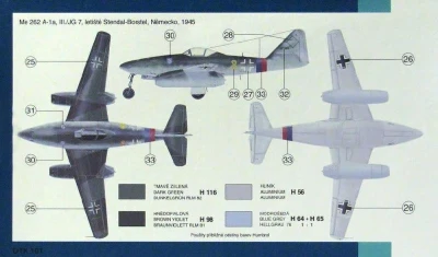 Směr Model letadlo Messerschmitt Me 262 A (stavebnice letadla)