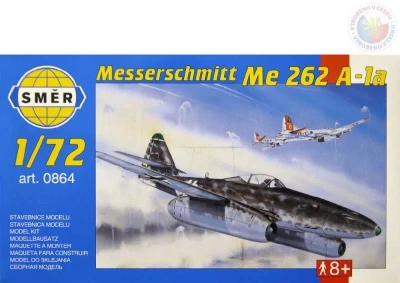 Směr Model letadlo Messerschmitt Me 262A 1:72 (stavebnice letadla) Směr Model letadlo Messerschmitt Me 262A 1:72 (stavebnice letadla)