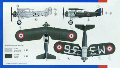 Směr Model letadlo Morane Saulnier MS 230 1:72 (stavebnice letadla)