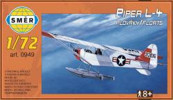 Směr Model letadlo Piper L-4 s plováky 1:72 stavebnice letadla 50 dílků
