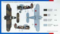 Směr SMĚR Model letadlo Polikarpov I153 1:72 (stavebnice letadla)