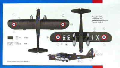 Směr Model letadlo Potez 540 1:72 (stavebnice letadla)