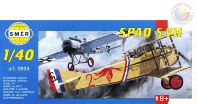 Směr Model letadlo Spad VII 1:40 (stavebnice letadla) Směr Model letadlo Spad VII 1:40 (stavebnice letadla)