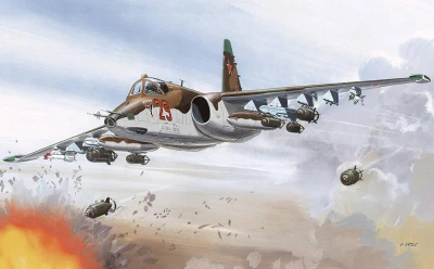 Směr Model letadlo Suchoj Su-25 K plastová stavebnice letadla 1:48
