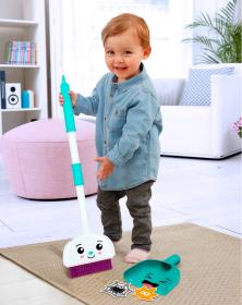 Smeták + lopatka baby uklízecí set Silly Sam s doplňky na baterie Zvuk