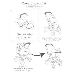 Smoby Autosedačka Maxi-Cosi pro panenky béžová