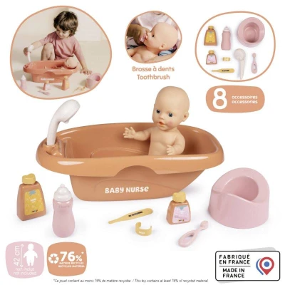 Smoby Baby Nurse vanička pro panenku miminko set s příslušenstvím