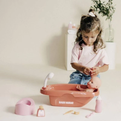 Smoby Baby Nurse vanička pro panenku miminko set s příslušenstvím