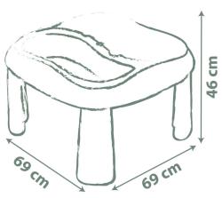 Smoby Baby stoleček na písek a vodu herní set s formičkami a nástroji