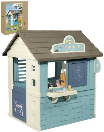Smoby Baby zahradní domeček Cukrárna se čtečkou karet a nádobím Smoby Baby zahradní domeček Cukrárna se čtečkou karet a nádobím