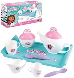 Smoby Čajový set dětské barevné nádobíčko s tácem Gabbys Dollhouse