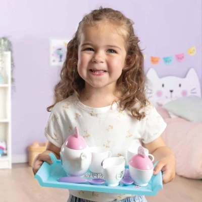 Smoby Čajový set dětské barevné nádobíčko s tácem Gabbys Dollhouse