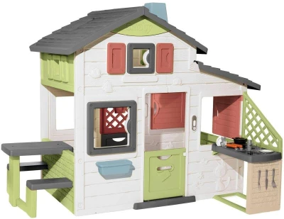 Smoby Domeček zahradní s kuchyní rozšiřitelný set s doplňky na baterie Zvuk