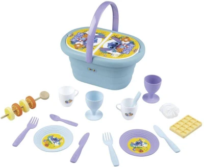 Smoby Piknikový kôš Stitch set s detským riadom a potravinami plast Smoby Piknikový kôš Stitch set s detským riadom a potravinami plast