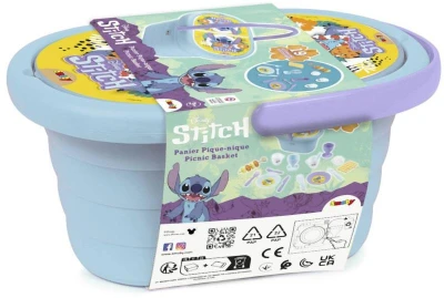 Smoby Koš piknikový Stitch set s dětským nádobím a potravinami plast