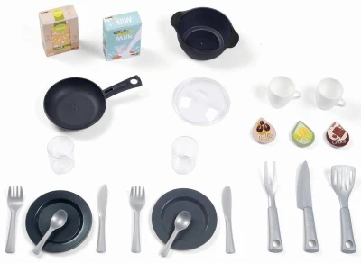Smoby Kuchyňka Bon Appetit dětské kuchyňské studio s nádobím na baterie Zvuk