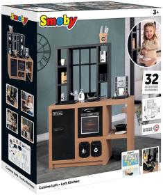Smoby Kuchyňka Loft moderní dětské kuchyňské studio s nádobím a doplňky