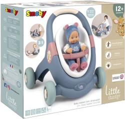 Smoby Little baby chodítko / kočárek / sedátko pro miminko set s panenkou 3v1