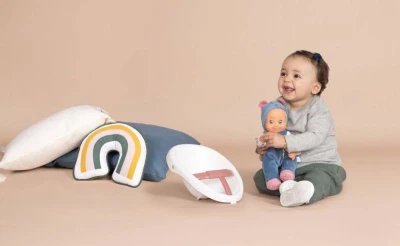 Smoby Little baby chodítko / kočárek / sedátko pro miminko set s panenkou 3v1