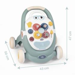 SMOBY Little Smoby baby chodítko / hrací deska / kočárek s aktivitami 3v1