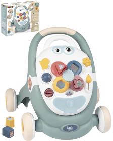 SMOBY Little Smoby baby chodítko / hrací deska / kočárek s aktivitami 3v1