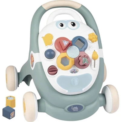 Smoby Little baby chodítko / hrací deska / kočárek s aktivitami 3v1