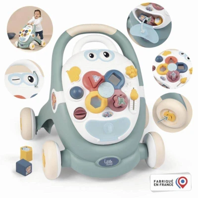 Smoby Little baby chodítko / hrací deska / kočárek s aktivitami 3v1
