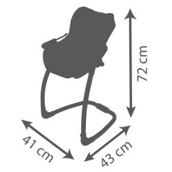 Smoby Maxi-Cosi 3v1 Autosedačka a židlička pro panenky světle růžová