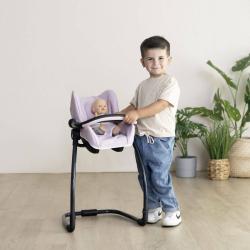 Smoby Maxi-Cosi 3v1 Autosedačka a židlička pro panenky světle růžová