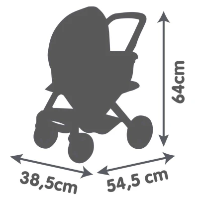 Smoby Maxi-Cosi Kombinovaný kočárek pro panenky růžový
