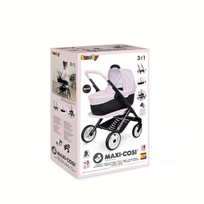 Smoby Maxi-Cosi Kombinovaný kočárek pro panenky růžový