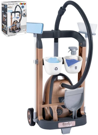 Smoby Rowenta uklízecí vozík set s vysavačem a doplňky na baterie Zvuk