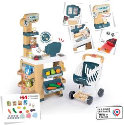 Smoby Supermarket set elektronická pokladna s vozíkem na baterie Světlo Zvuk