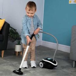 Smoby Vysavač dětský 27cm Eco Clean černobílý na baterie Zvuk plast