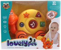 Šnek baby tahací zvířátko na baterie pro miminko 2 barvy Světlo Zvuk