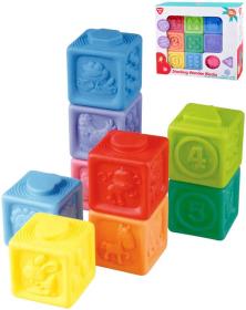 Soft baby kostky měkké gumové 5cm reliéfní zvířátka + číslice set 9ks v krabici Soft baby kostky měkké gumové 5cm reliéfní zvířátka + číslice set 9ks v krabici