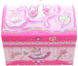 Šperkovnice hrací skříňka truhla s panenkou baletkou na natažení karton